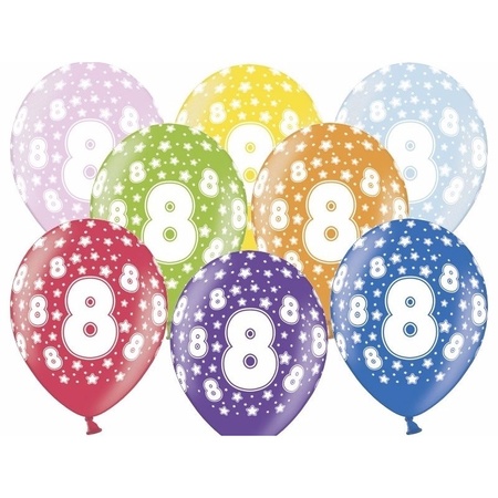 8 years birthday party decoration package guirlandes/balloons/party letters