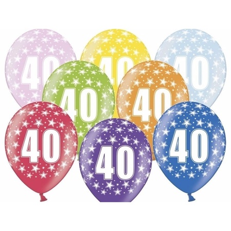 Verjaardag feest 40 jaar versieringen pakket vlaggetjes en ballonnen