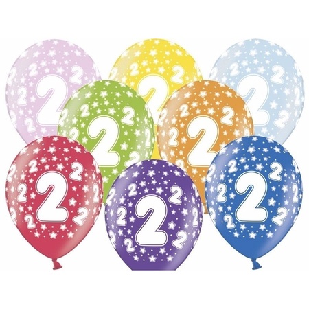 Partydeco 2 year birthday decorations set - Balloons and guirlandes