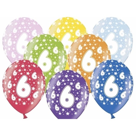 6 years birthday party decoration package guirlandes/balloons/party letters