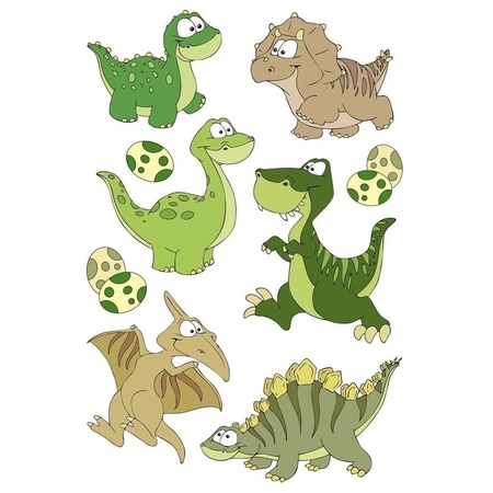 9x Dinosaur 3d stickers wiggle eyes