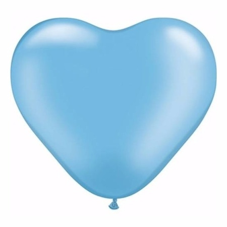 Huwelijk 100 hartjes ballonnen lichtblauw