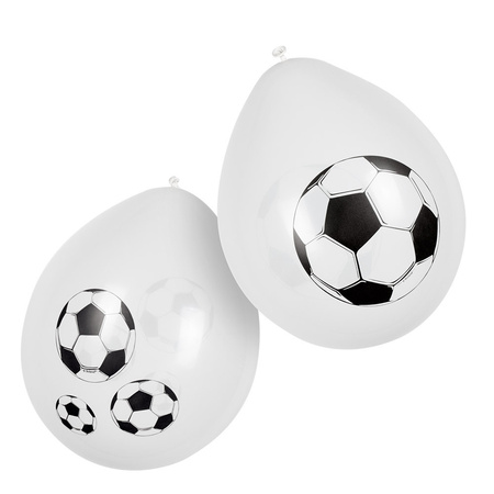 Boland 6x Soccer themed party balloons - approx. 25 cm - Party decorations and ornaments