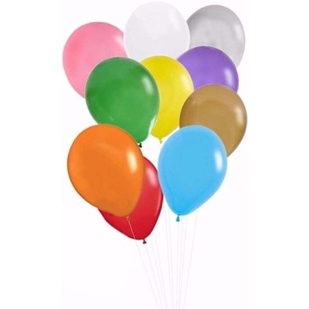 Voordelige gekleurde ballonnen 60 stuks
