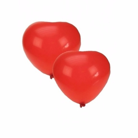Huwelijk hartjes ballonnen rood 100 stuks