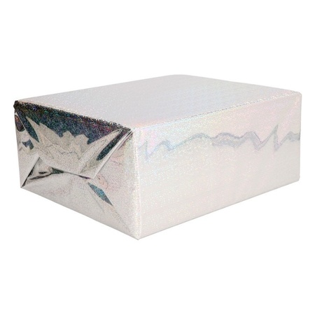 Holographic blue metallic  wrapping paper