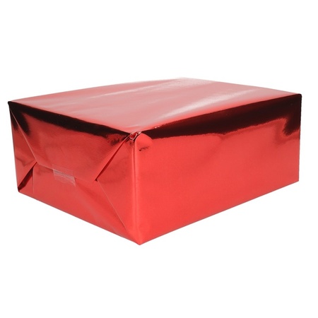 Gift wrapping paper - red metallic