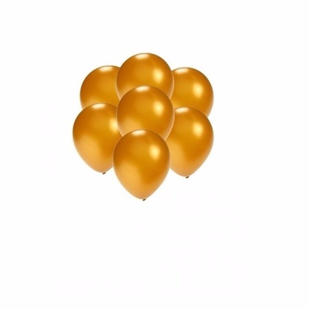 Metallic gouden ballonnen klein 100 stuks