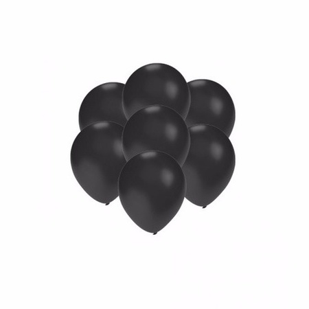 Metallic zwarte ballonnen klein 100 stuks