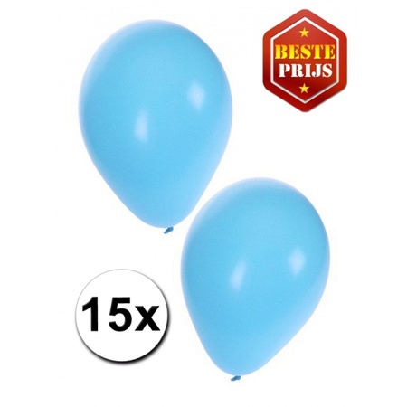 Feestartikelen Ballonnen zilver/lichtblauw