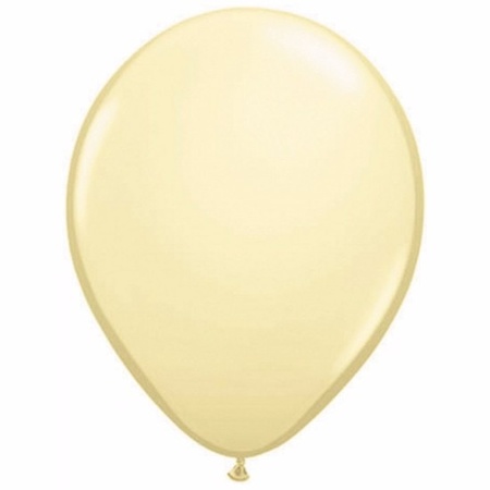 Zak met 10 metallic ivoren helium ballonnen