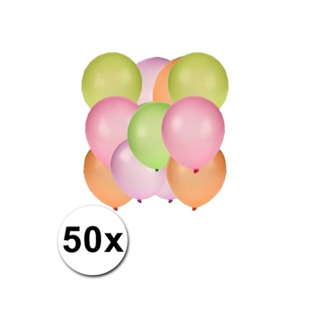 Neon gekleurde ballonnen 25 cm