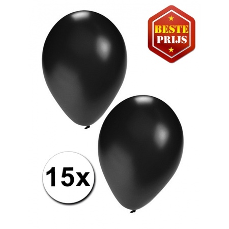 Feestartikelen Ballonnen zwart/goud