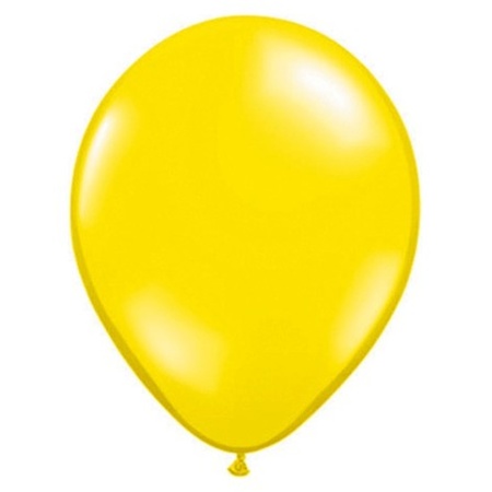 Feestartikelen Qualatex ballonnen citroen geel 10 stuks