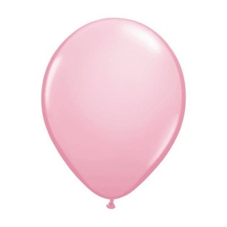 Feestartikelen Qualatex ballonnen roze 25 stuks