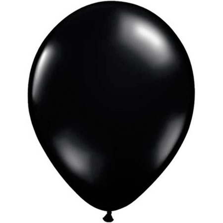 Feestartikelen Qualatex ballonnen zwart 10 stuks