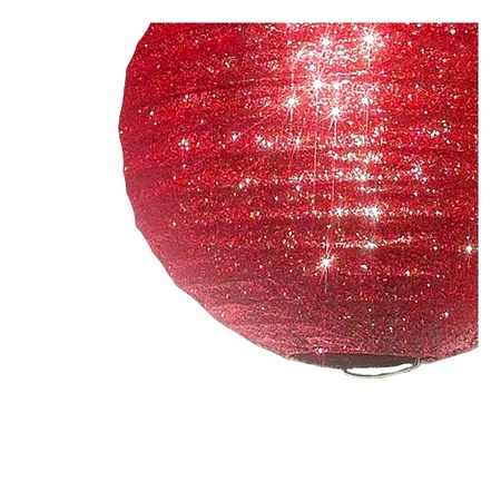 Lampionstokje met lampion rood 25 cm