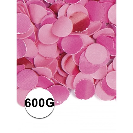 Feestartikelen roze confetti 600 gram