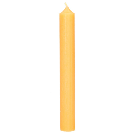 Set of 25x dark yellow dining candles 18 cm 7-8 hours