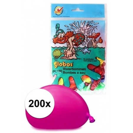 Zakje met 200 gekleurde waterballonnetjes