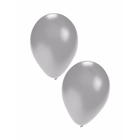 Feestartikelen zilveren ballonnen 200 stuks