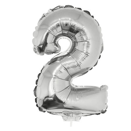 Zilveren 12 jaar opblaasbaar ballon 41 cm