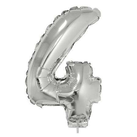 Zilveren 14 jaar opblaasbaar ballon 41 cm