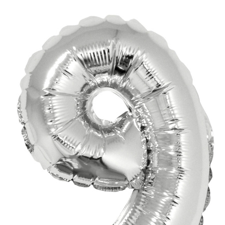Zilveren 19 jaar opblaasbaar ballon 41 cm
