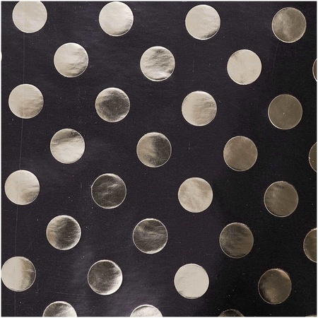 9x Rolls foil wrapping paper silver/golden dots pack - black/mint green 200 x 70 cm