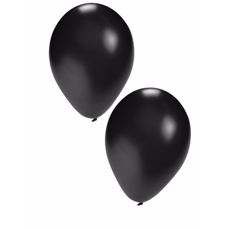 Feestartikelen Zwarte ballonnen 200 stuks