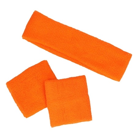Sweatband sports set orange